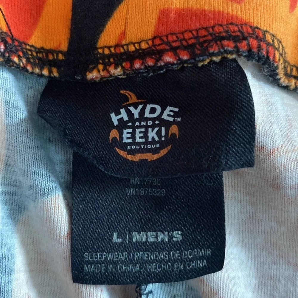 Hyde & Eek Pumpkin Pajama Set Orange Black Halloween Lounge Cozy Cotton